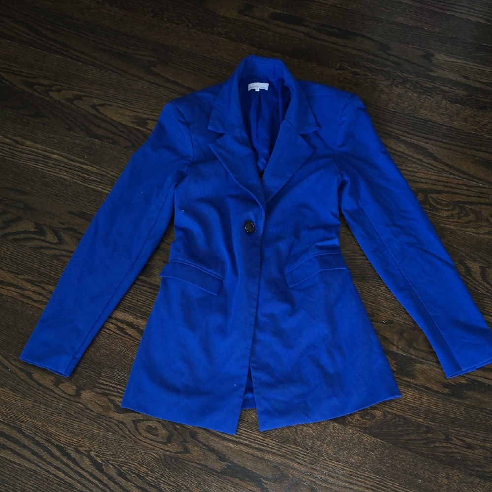 DANIELLE BERNSTEIN Royal Blue Blazer W/ Back Cut Out
